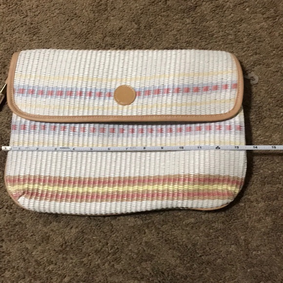Vintage Bags Nwt Oversized Straw Beach Clutch With Strap Poshmark